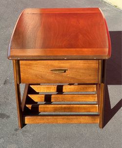 Mid-Century Modern Walnut End Table