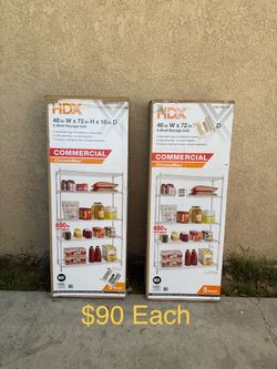 NEW HDX 5-Tier Commercial Grade Heavy Duty Steel Wire Garage Storage Shelving Unit
