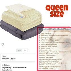 BRAND NEW WEIGHTED BLANKET 20lb (QUEEN SIZE)