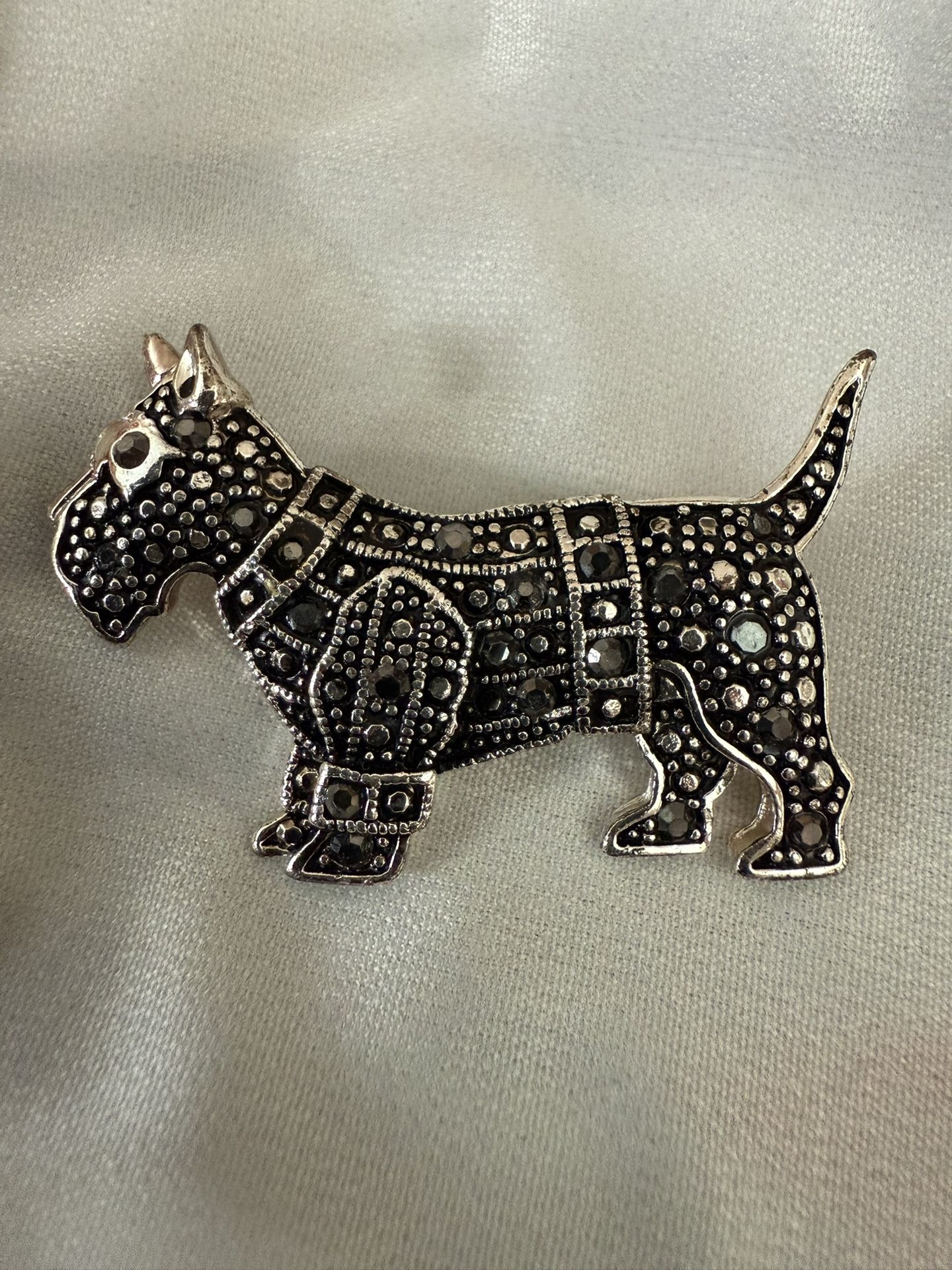 Vintage Marquesite Dog Brooch $5