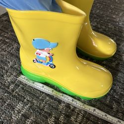 Yellow Kids' Rain Boots. New