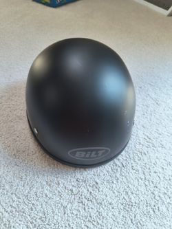 Bilt Black Motorcycle Half Helmet 
