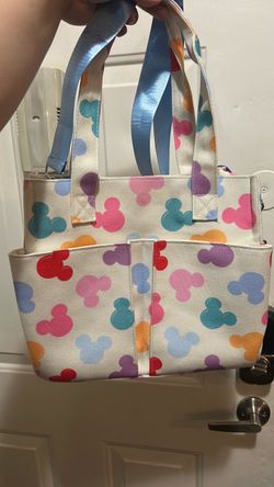 Colorful Mickey Canvas Tote Bag