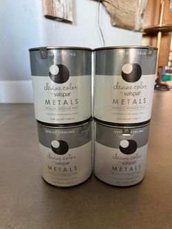4 NEW Devine Color Valspar Sterling Metallic Paint
