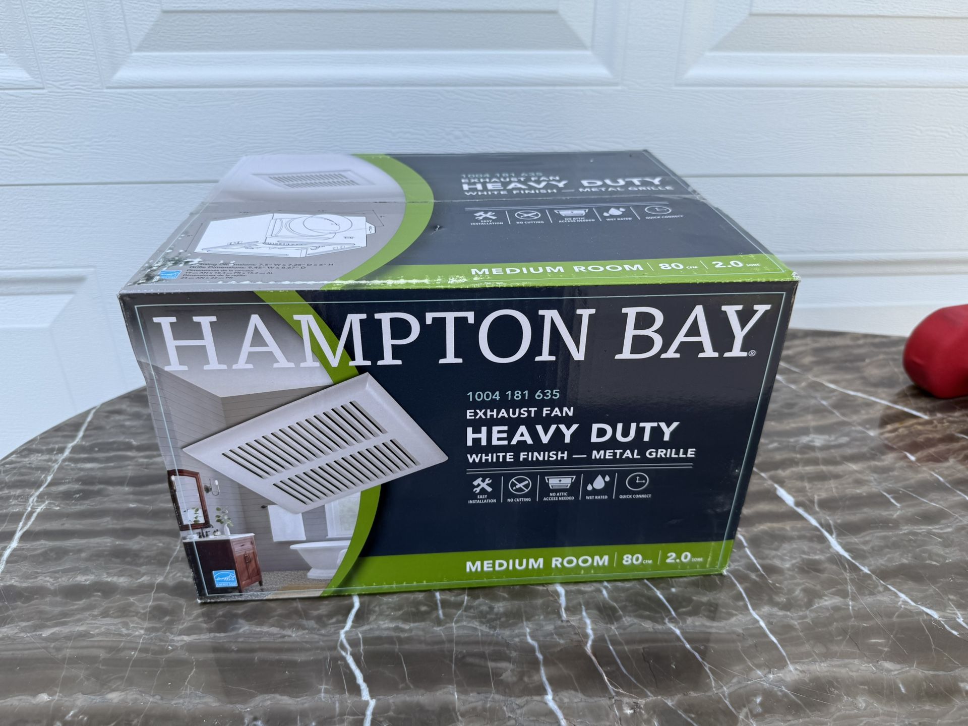 Hampton Bay Heavy Duty Bathroom Vent Fan 80 CFN - New in Box