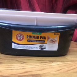 LARGE Rimmed Cat Litter Box ARM&HAMMER