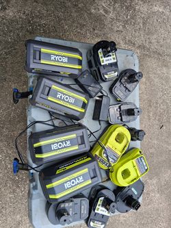 5 new mowers 10 new weedeaters and alot of chargers and batterys