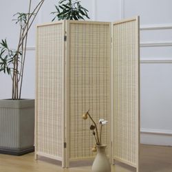 Beige 3panel 4ft Room Divider 