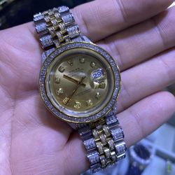 Rolex Datejust 36mm Si Diamonds Fully Flooded Buy Sale Trade Gucci Good Fendi Box Papers