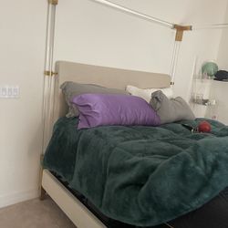 Acrylic And Gold King Canopy Bed