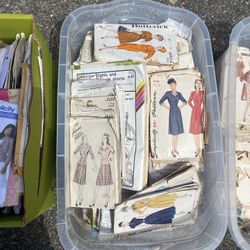 Very Rare Vintage Sewing Patterns. 3 Box Full Of Very Old Sewing Patterns 