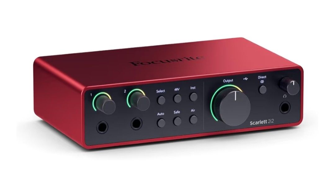 Focusrite Scarlett 2i2 4th Gen USB Audio Interface for Recording, Songwriting, Streaming and Podcasting