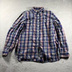 Denim & Supply Ralph Lauren Shirt Men’s Medium Plaid Cotton Button Up #7A