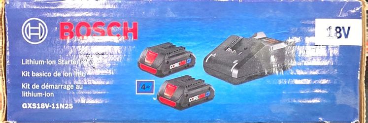 Bosch 18v 4ah batteries and charger