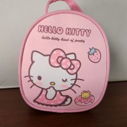 Hello Kitty Pink Girls Backpack Small Kids Handbag Purse Back Strap Missing