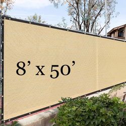 8 X 50 Beige Privacy Fence Screen