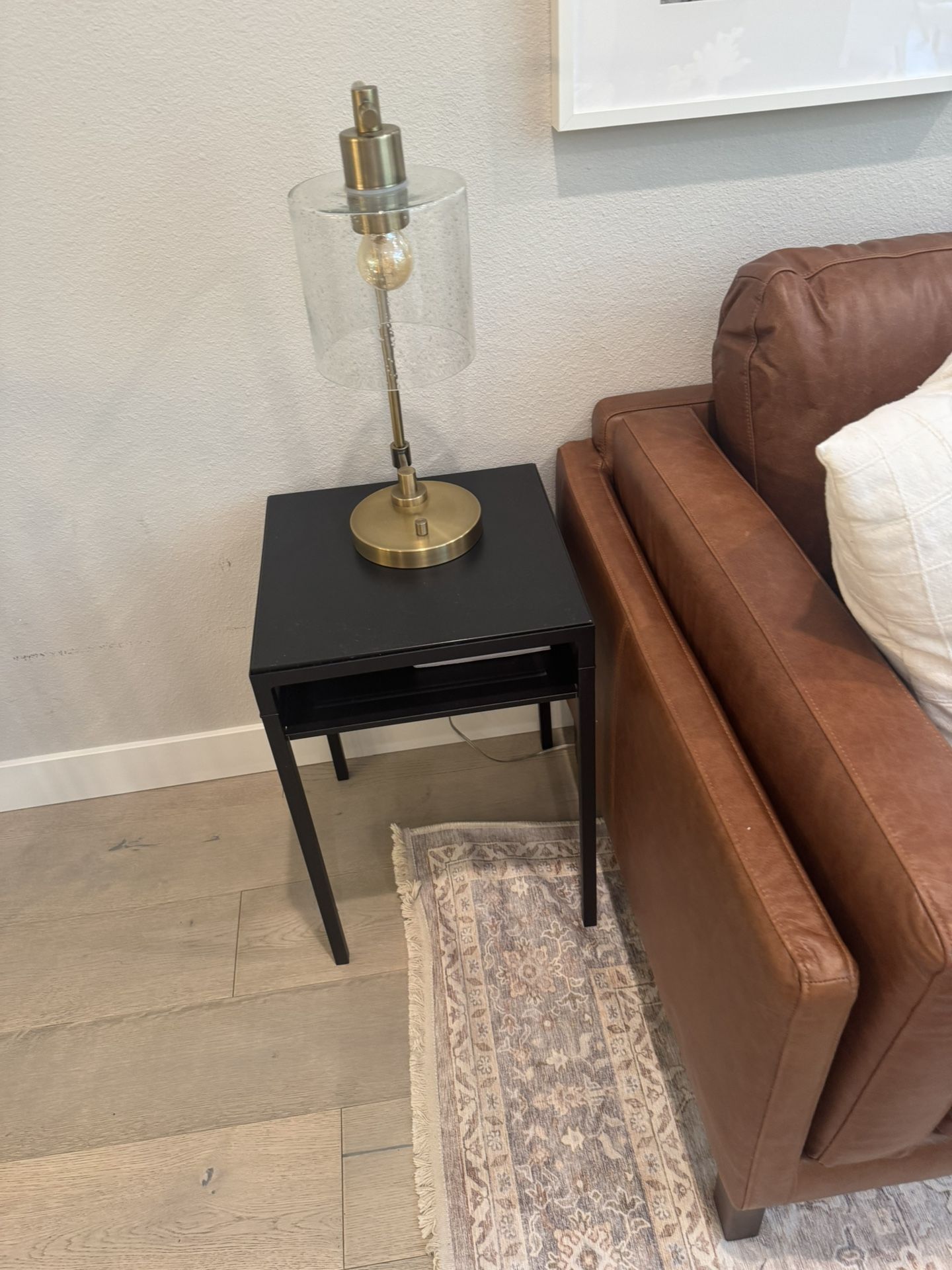Two Black Side Tables