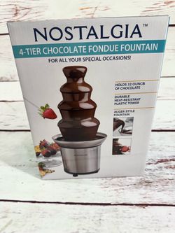 Nostalgia NCFF986SS 4-Tier Stainless Steel Chocolate Fountain
