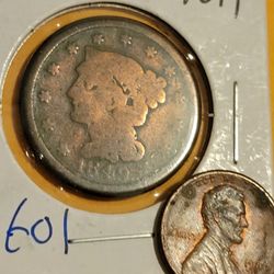 1849 Braided Hair  Large Cent