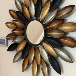 Colorful Metal Sun Mirror $12