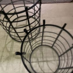 Set Of 2 Glass Top Tables Black iron Wrought - 21wide,26”high, 18” Wide , 57”HighRound 
