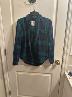 SO Teal Plaid Cozy Flannel Shirt