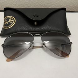 Ray Ban Aviator Sunglasses Gunmetal 