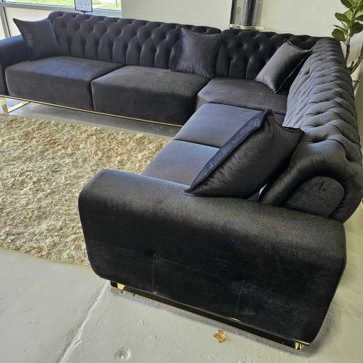 Color Options L Shaped Modular Chesterfield Sectional Couch Set 🌟Extra Discount Code RSG 
🔥🔥 Mention OfferUp for this Special Price!!