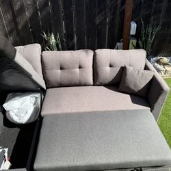 Sectional Couch with Chaise + Storage – $300
