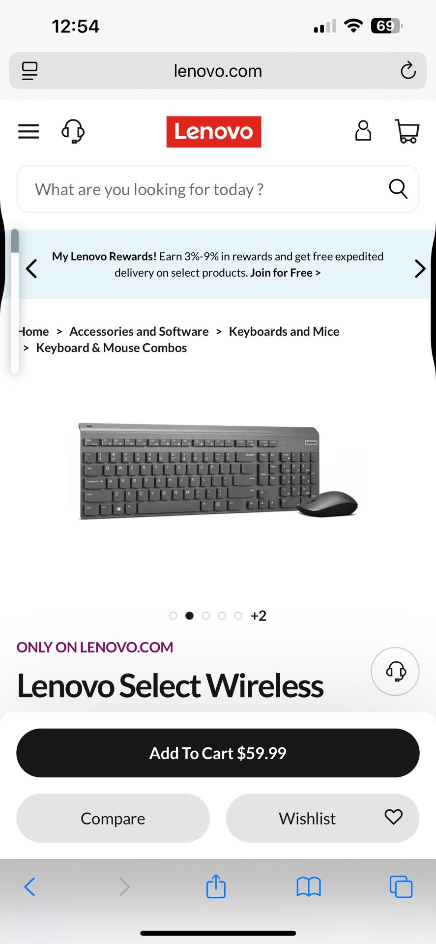Lenovo Select Wireless Modern Combo