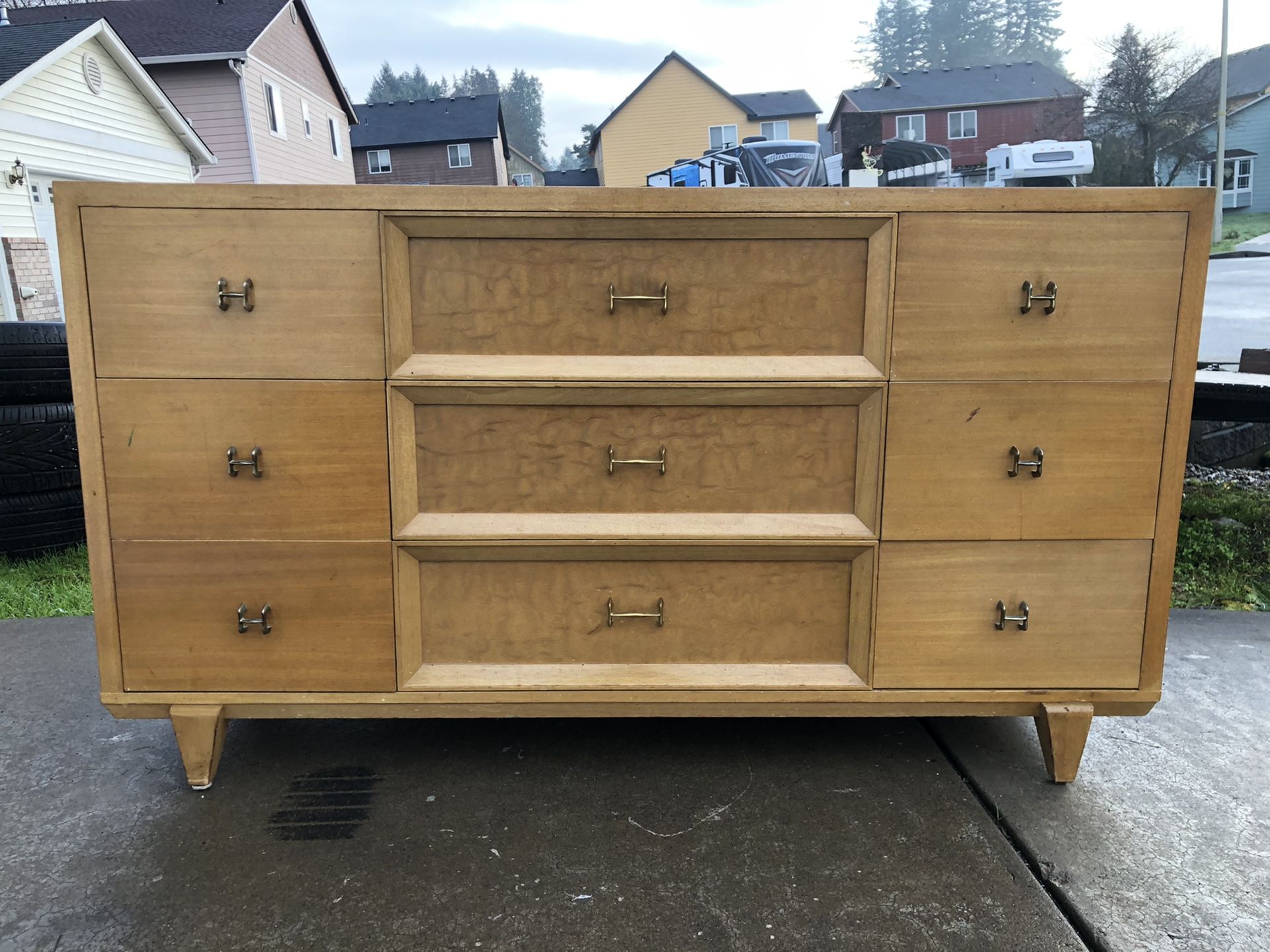 Solid Wood Red Lion Table Furniture Mid Century Dresser