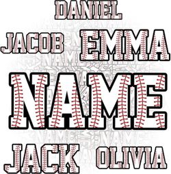 Personalized Baseball Sticker Custom Baseball Letter Stickers Sport Gift Baseball Number Stickers