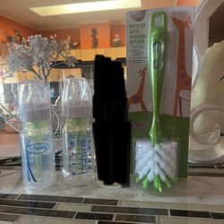 New Baby Bottles And Scrub