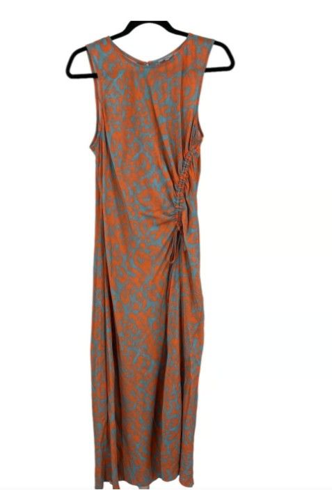 Rails Dress Gabriella Animal Print Ruched Midi Large L