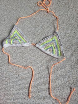 New Victoria's Secret Beads and Sequins White Bikini Top XS