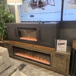 HOLIDAY SALE LARGE FIREPLACE TV STAND APPLY TODAY NO CREDIT NEEDED 