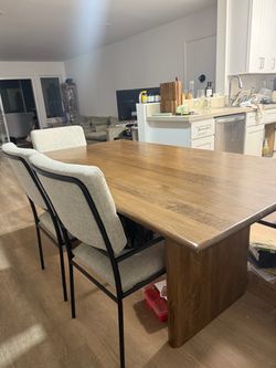 Wood Dining Table with Chairs