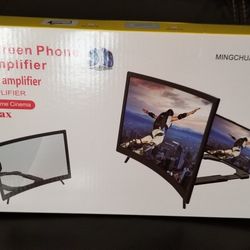 New- Vismax Curved Screen Phone Amifier To  A 12 Inch View.