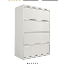 Alera Four-Drawer Lateral File Cabinet, 36w x 18d x 52 1/2h $350