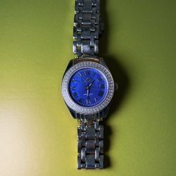 Invicta Watch Blue Dial Crystal Bezel Needs Battery