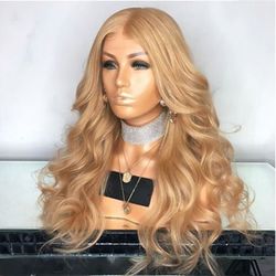 Beautiful Honey Blonde Human Hair Lace Front Wig