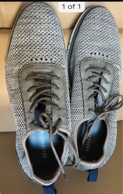 Restoration Men's Gray Knit Lace-Up Sneakers