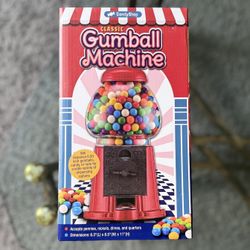 Classic Red Gumball Machine Vintage Style with Coin Bank New & Sealed
