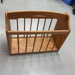 Wood Magazine Holder 