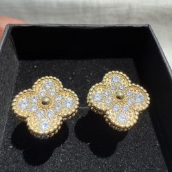 Iced Out Van Cleef Earrings 