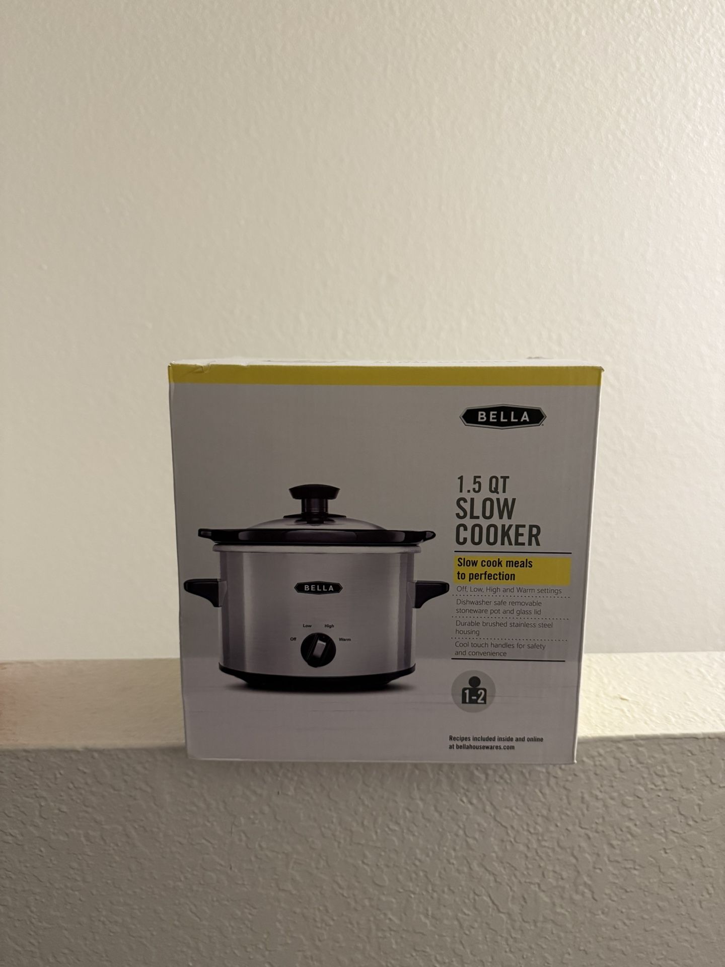BELLA 1.5 QT Slow Cooker