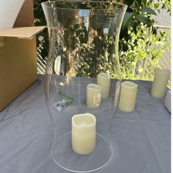 Extra Large Glass Hurricane Vase