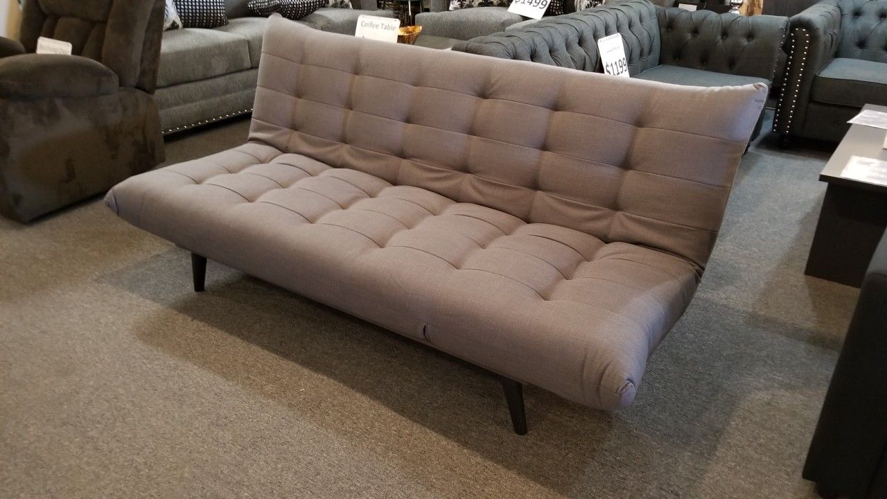 Brand New 79" x 44" Gray Fabric Sofa Futon