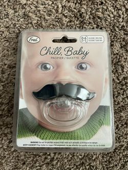 Mustache Baby Man Pacifier Binky 💙