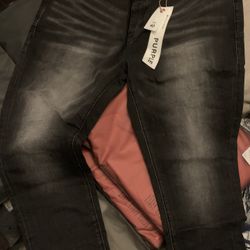 Black Purple Jeans 
